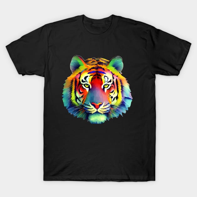 Rainbow Tiger T-Shirt by popkulturniy